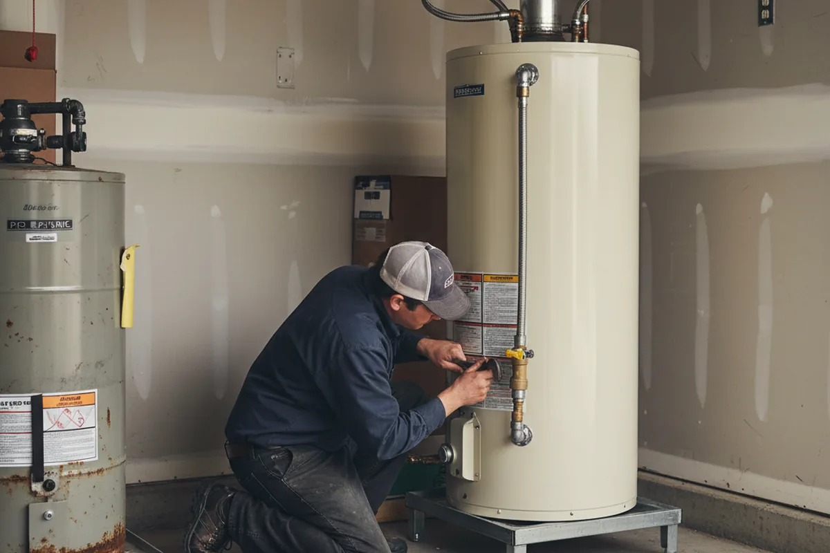 Water heater and shutoff valve replacement in Stanchfield